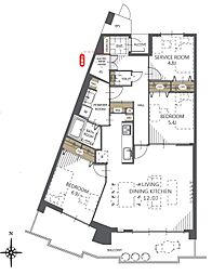 ブライトタウン西伝寺 2SLDKの間取図画像