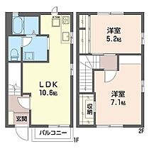 サンラフォーレF 103 ｜ 群馬県太田市藤阿久町442-5（賃貸アパート2LDK・2階・56.00㎡） その2