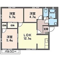 トロピカルハイツC 202 ｜ 群馬県太田市南矢島町743-1（賃貸アパート3LDK・2階・58.70㎡） その2