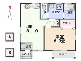 市場町（廣田様）貸家 B ｜ 群馬県太田市市場町670-1（賃貸一戸建1LDK・--・34.78㎡） その2