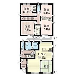 セント　ラ　ルナ 5LDKの間取り