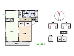 カトリーヌ　D 1階1LDKの間取り