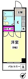 リムジン65 1Kの間取図画像