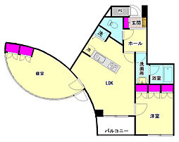 ヴィラ.グラノーバ 2LDKの間取図画像