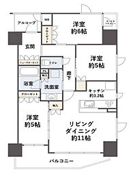 ユニハイム茨木永代町 3LDKの間取図画像