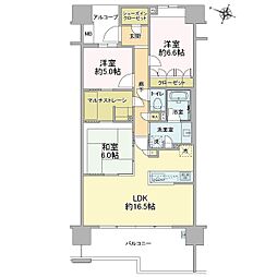 サンクタス千葉ニュータウン中央 3LDKの間取図画像