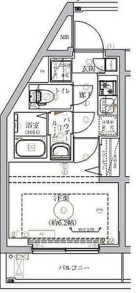 ベルシード武蔵小杉ノース 102｜神奈川県川崎市中原区丸子通2丁目(賃貸マンション1K・1階・21.03㎡)の写真 その2