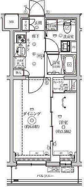 ベルシード野毛山公園 405｜神奈川県横浜市西区老松町(賃貸マンション1DK・4階・30.15㎡)の写真 その2