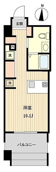 プライマル亀戸 603｜東京都江東区亀戸6丁目(賃貸マンション1R・6階・25.11㎡)の写真 その2