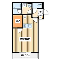 小田急小田原線 相武台前駅 徒歩2分の賃貸アパート 1階ワンルームの間取り