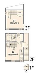 東新宿TerraceW 1LDKの間取図画像