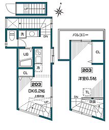 グランエッグス明大前サウス 1DKの間取図画像
