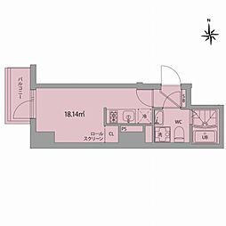 グランアセット秋葉原 ワンルームの間取図画像