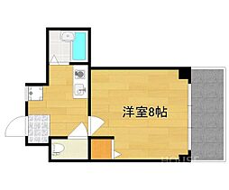 京阪本線 神宮丸太町駅 徒歩7分の賃貸マンション 1階1Kの間取り