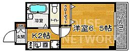 京阪本線 三条駅 徒歩6分の賃貸マンション 3階1Kの間取り