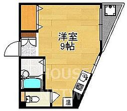 京都市営烏丸線 北山駅 徒歩13分の賃貸マンション 1階ワンルームの間取り