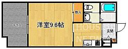 京都市営烏丸線 国際会館駅 徒歩8分の賃貸アパート 1階1Kの間取り