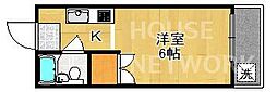 京都市営烏丸線 鞍馬口駅 徒歩10分の賃貸マンション 1階1Kの間取り