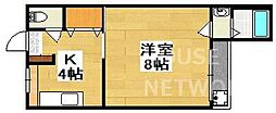 祇園ハイツ 1Kの間取図画像