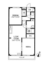 第27アオイビル 3階2LDKの間取り