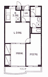 第32アオイビル 2LDKの間取図画像