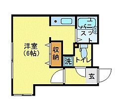 MODULOR武蔵野中町 2階ワンルームの間取り