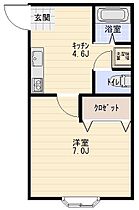 ショパン館 2-D ｜ 岩手県盛岡市青山3丁目6-10（賃貸アパート1K・2階・23.14㎡） その2