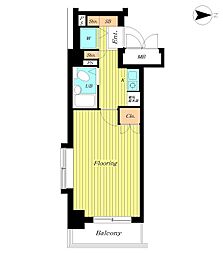 ガーラ駒沢大学 4階1Kの間取り