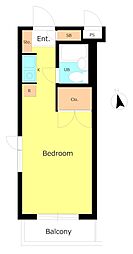 トップ曳舟 5階ワンルームの間取り
