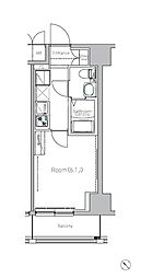 RELUXIA横浜鶴見 1Kの間取図画像