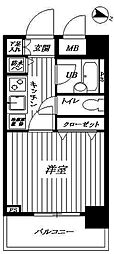 トーシンフェニックス赤坂 1Kの間取図画像
