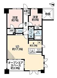 グランシティデュアルステージラルーチェ 2LDKの間取図画像