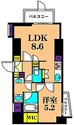 JR京浜東北・根岸線 大井町駅 徒歩16分の賃貸マンション 2階1LDKの間取り