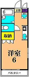 JR京浜東北・根岸線 大井町駅 徒歩9分の賃貸アパート 1階ワンルームの間取り