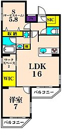 Lien(リアン) 1SLDKの間取図画像