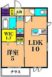 ピソアルセ品川 1LDKの間取図画像