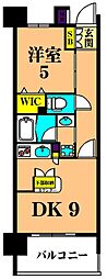 グレイスコート大森海岸 1DKの間取図画像