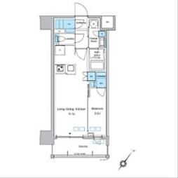 プレディアコート大森山王 10階1LDKの間取り