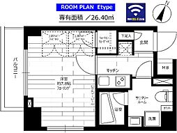 グランドコンシェルジュ大森本町Iアジールコート 4階1Kの間取り
