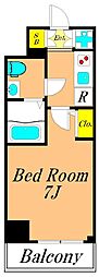 ドゥーエ大森 7階1Kの間取り