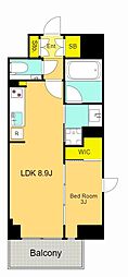 SEASONFLATS大森Bright 1LDKの間取図画像