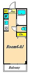 サンコーポ大森 1Kの間取図画像