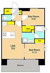 エスティメゾン大森 13階2LDKの間取り