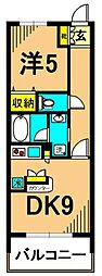 グレイスコート大森海岸 1DKの間取図画像
