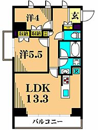 フレンシア大森山王 2LDKの間取図画像