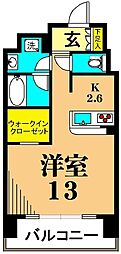 ParkCube東品川 1Kの間取図画像