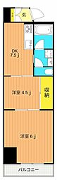 日生戸越マンション 2DKの間取図画像