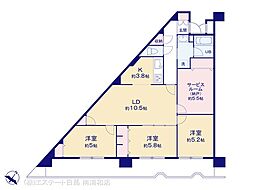 ストークマンション南浦和 3LDKの間取図画像