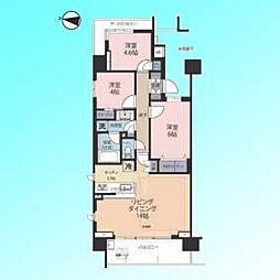 ガーラ・レジデンス川口市役所前 3LDKの間取り