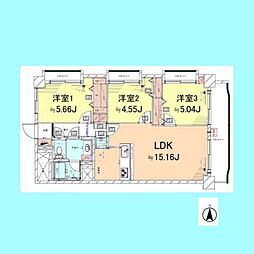 マンション戸田橋 3LDKの間取図画像
